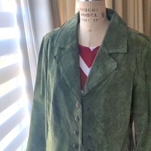 Suede Green Blazer : Live a Little